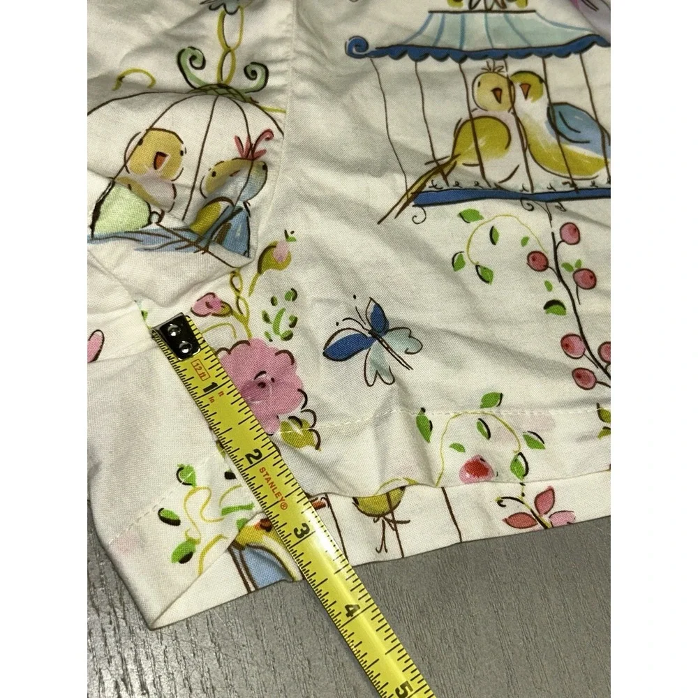Vintage The Cat's Pajamas Short Set Button Front Birds Short Sleeve Rare - Picture 16 of 16